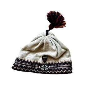 Dale of Norway Wool Knit Hat Beanie Tassel Nordic Fair Isle Ski Cap Unisex